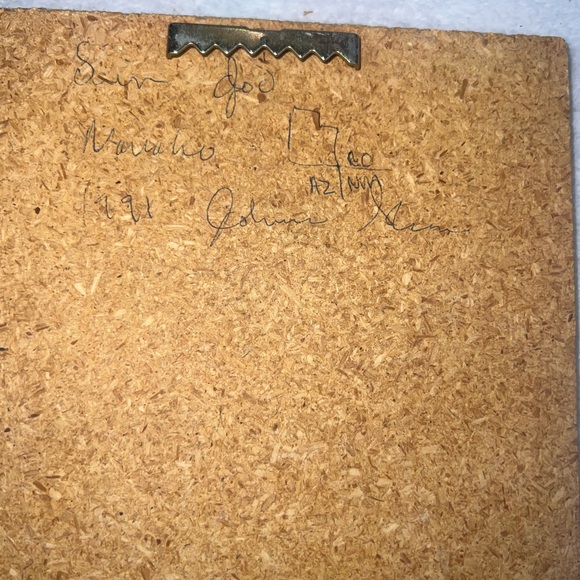 Navajo Yei East Male & Female Ceremonial Sand Paintings Signed Johnson - Picture 11 of 12